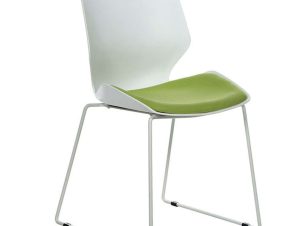 Καρέκλα Επισκέπτη Genuine 254-000011 48x43x88cm White-Green