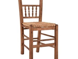 Καρέκλα Καφενείου Με Ψάθα 40,5x42x88 HM10258.01 Wallnut