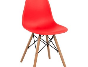 Καρέκλα Με κάθισμα Twist PP HM8460.04 46x50x82cm Red Σετ 4τμχ