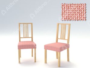 Σετ (2 Τμχ) Ελαστικά Καλύμματα-Καπάκια Καρέκλας Bielastic Alaska – C/22 Ροζ
