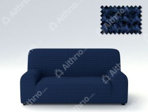 Ελαστικά Καλύμματα Προσαρμογής Σχήματος Καναπέ Milos – C/4 Μπλε – Τριθέσιος -10+ Χρώματα Διαθέσιμα-Καλύμματα Σαλονιού